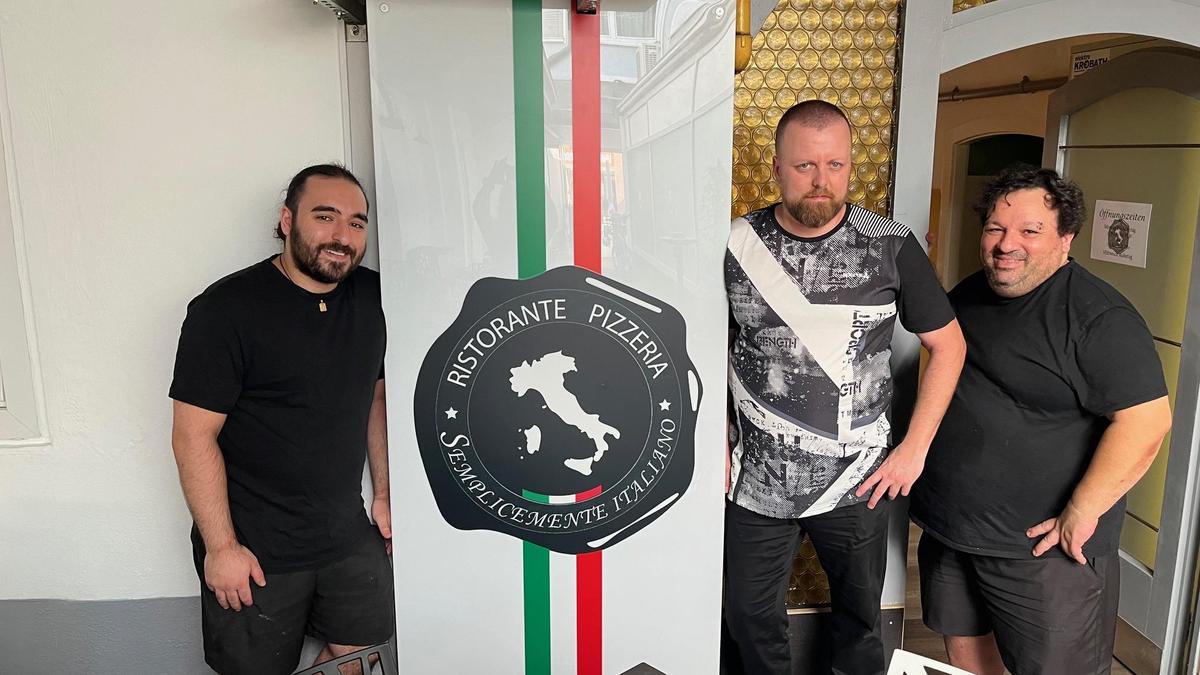 Das Team des „Semplicemente Italiano“: Luca Stella, Riccardo Pascottini (Service) und Cataldo Stella