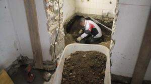 Das Grazer Archäologiebüro Bellitti wurde mit Grabungen in dem Haus beauftragt worden