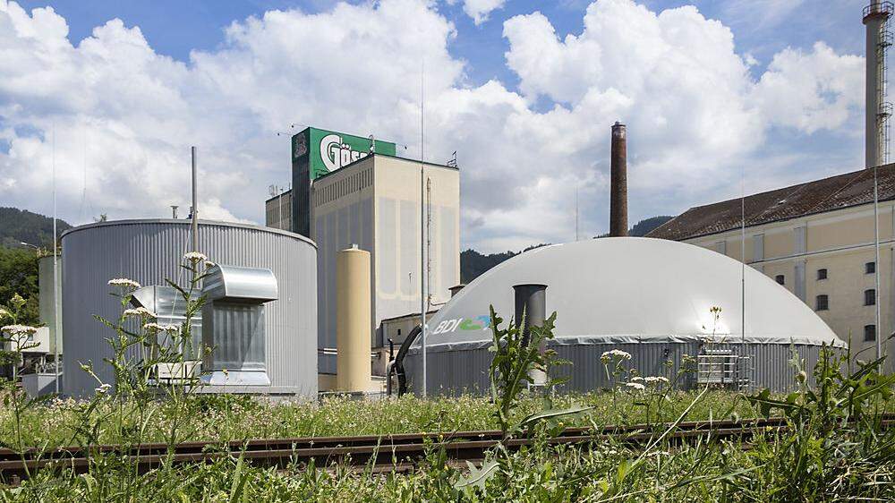 Die Brauerei Göss ist CO₂-neutral, dafür sorgt unter anderem eine Biogasanlage 