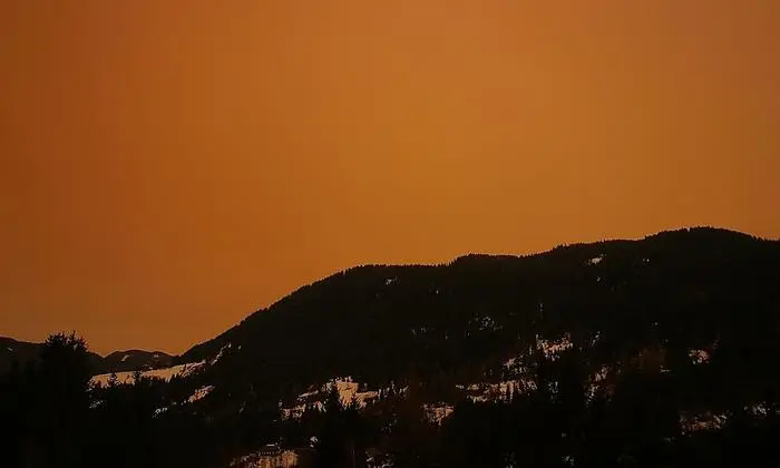 Saharastaub über den Murauer Bergen