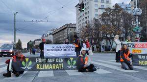 Eine solche Klimablockade in Wien regte den Beschuldigten auf