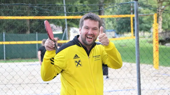 Sichtliche Begeisterung beim Tischtennis.