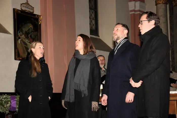 Neben dem Männergesangverein unter Chorleiter Gottfried Gschier sorgten auch das Gesangsquartett Quarinthia (Foto) aus Kärnten und das heimische Bläserensemble „Moosbrass“, das in dieser Zusammensetzung erstmals zu hören war, für besinnliche Klänge.