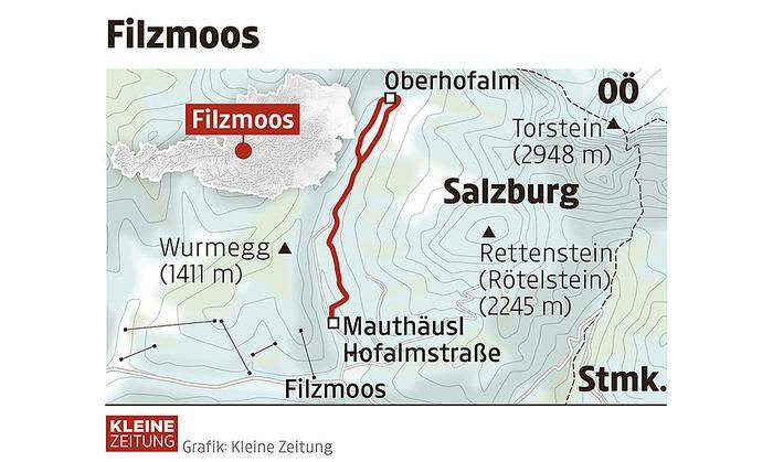Die Route zur Oberhofalm