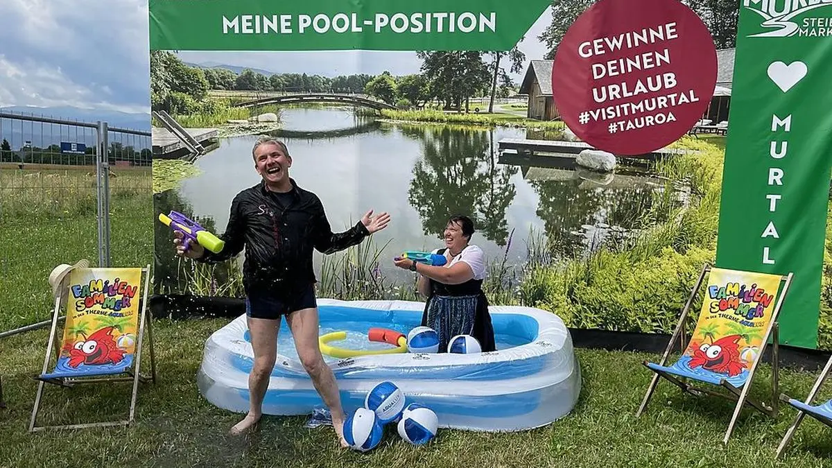 Wagten den Sprung in den Pool: Michael Ranzmaier-Hausleitner und Manuela Machner