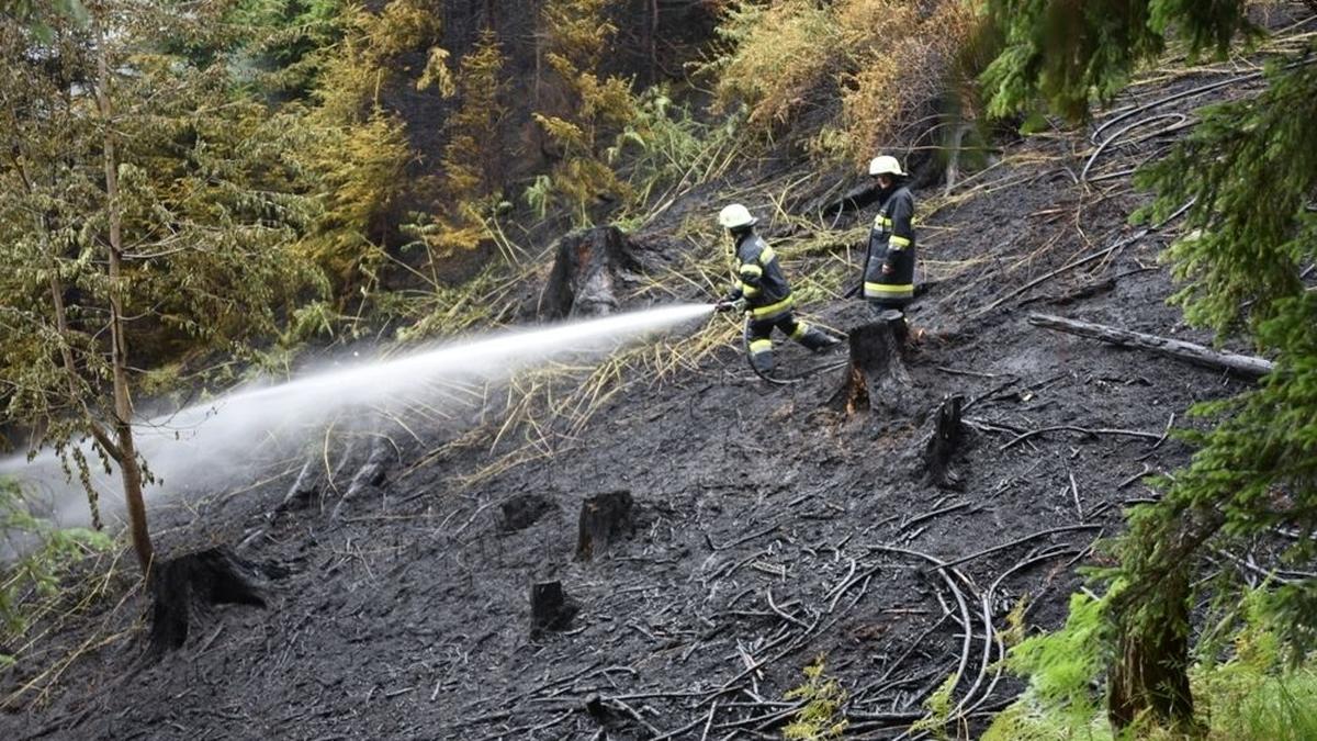 Gefährlicher Einsatz für die Feuerwehrmänner. 