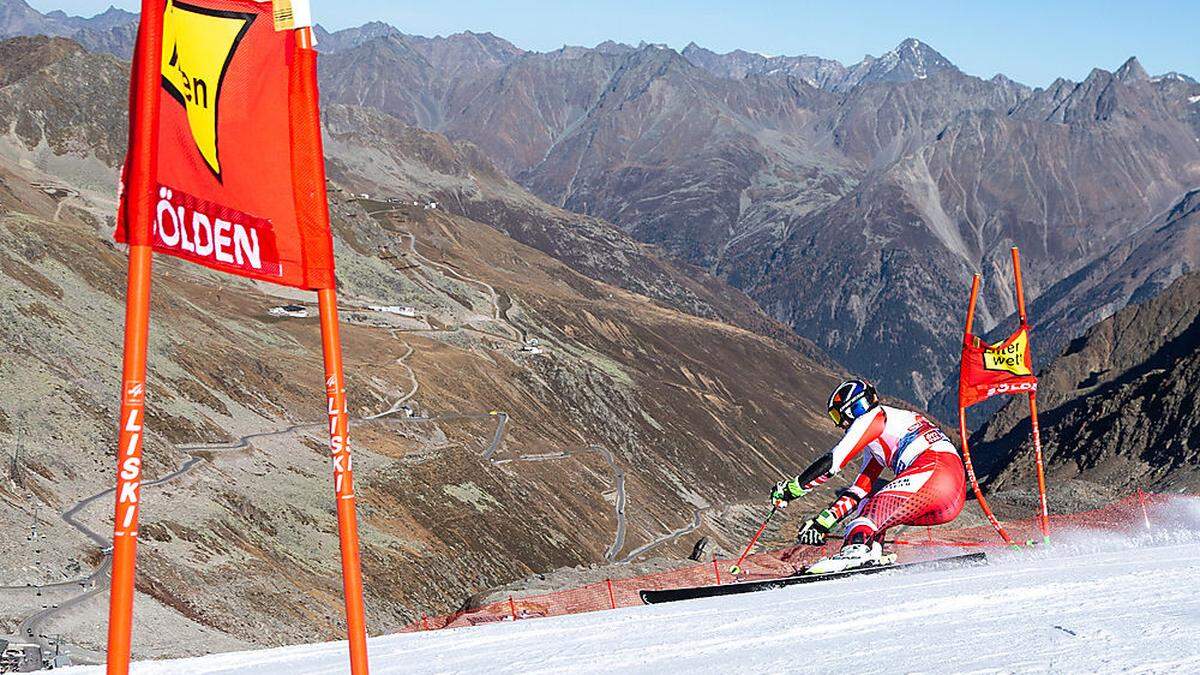 Matthias Mayer war schon 2019 in Sölden im Riesentorlauf stark unterwegs