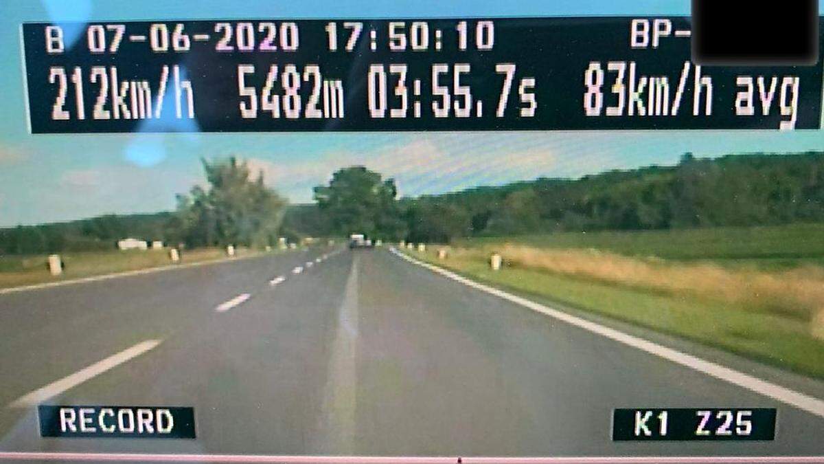 Einer der beiden Alkoraser war mit 212 km/h unterwegs