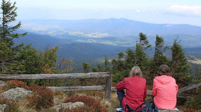 Blick vom Großen Arber, dem höchsten Berg im Bayerischen Wald