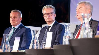 Mario Kunasek, Christopher Drexler und Anton Lang bei der Elefantenrunde der Kleinen Zeitung