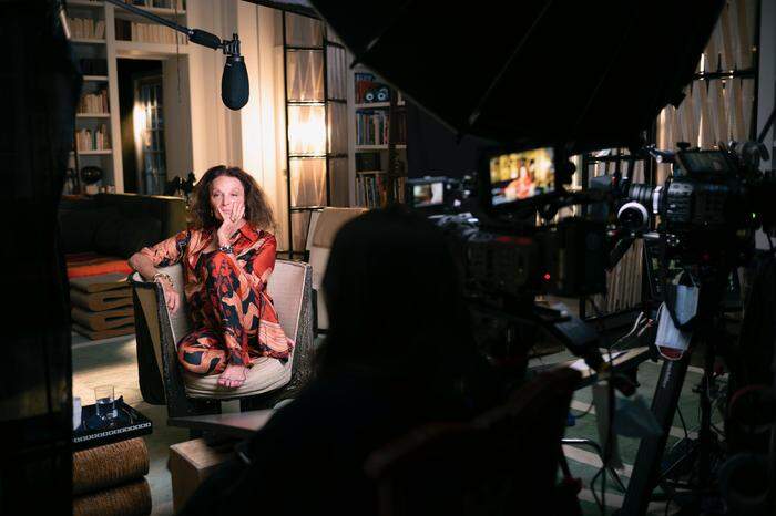 Diane von Furstenberg bei den Dreharbeiten zur neuen Doku 
