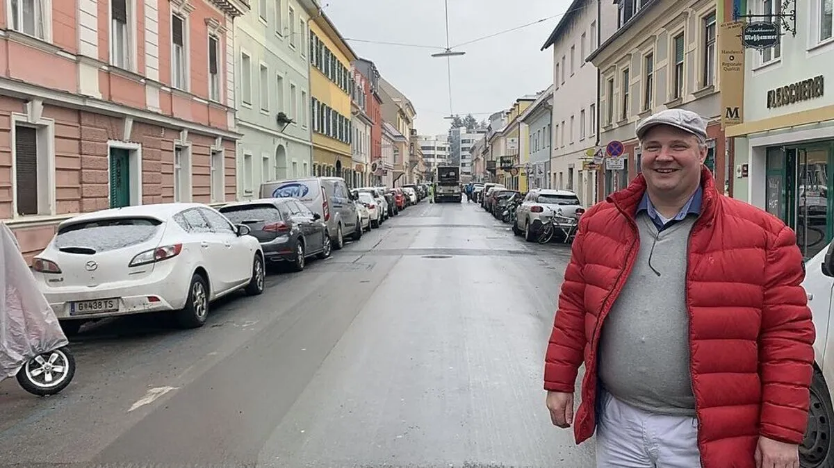 Josef Moßhammer hofft auf die Begegnungszone in "seiner" Zinze.