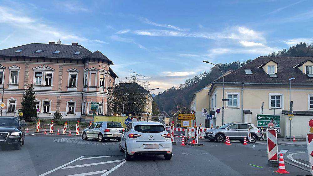 Die Baustelle in der Gösser Straße sorgte schon bis jetzt für Unfälle und Ärger 
