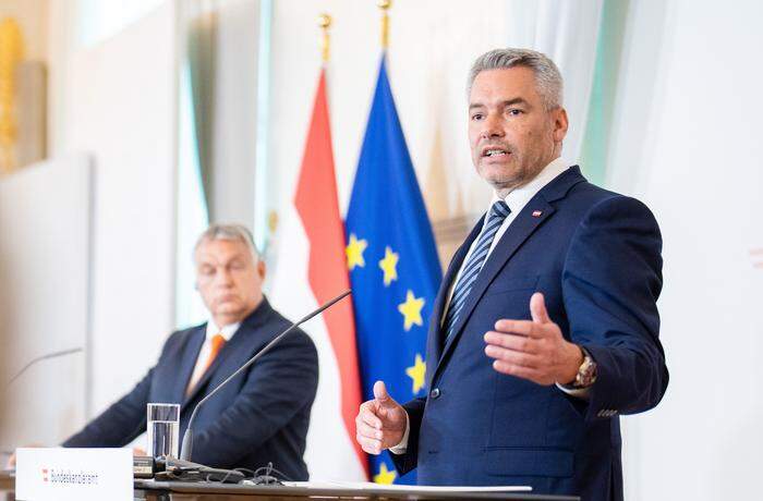 Karl Nehammer sieht Orbán als Partner beim Kampf gegen irreguläre Migration