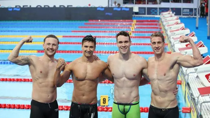 Österreichs 4-Mann-Staffel hat die Gold-Medaille bei der EM 2024 gewonnen