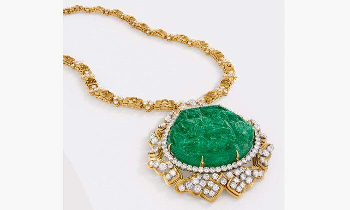 Smaragd-Halskette "Der Groß-Mogul", kreiert von Harry Winston, mit 362 Karat.