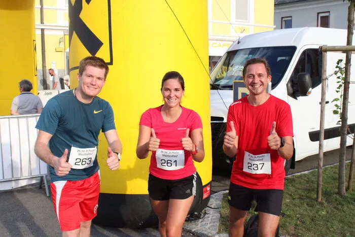 Der St. Pauler Bürgermeister Stefan Salzmann und die Landtagsabgeordnete Christina Patterer waren nach dem erfolgreich absolvierten Lauf ebenfalls stolz auf ihre erbrachte Leistung.