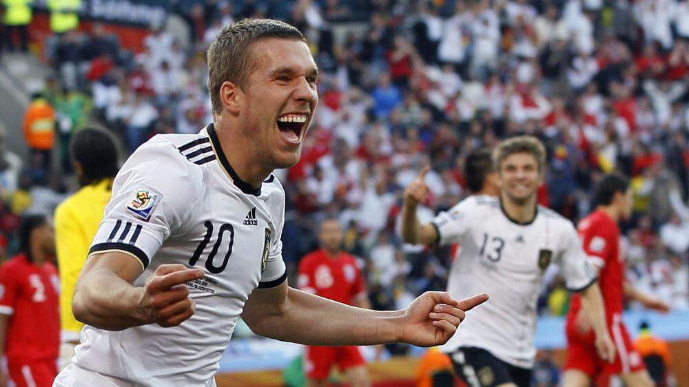 Weltmeister und Mr. Frohgemut: Lukas Podolski (36). 