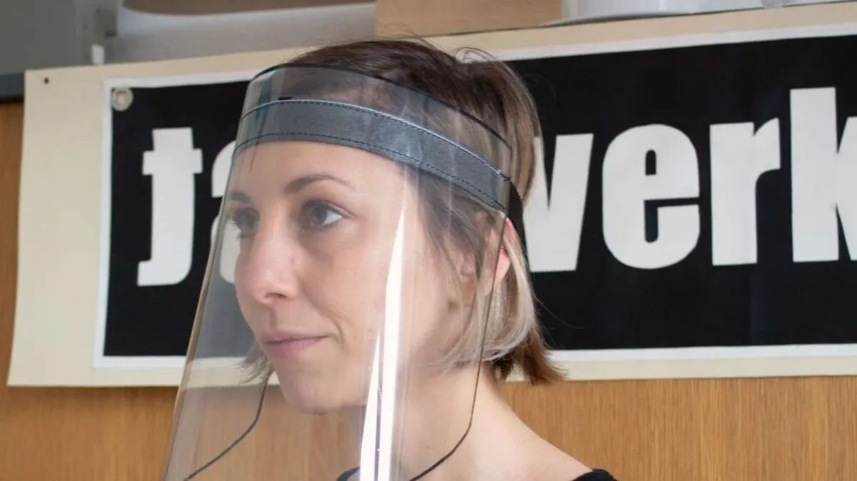 Das Gesichtsschutzschild