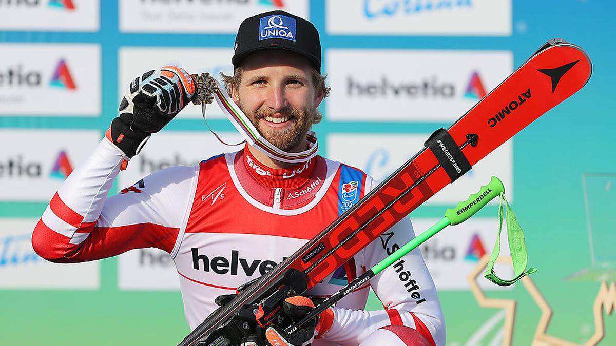  Marco Schwarz gewann sensationell Bronze und damit die 300. WM-Medaille für den ÖSV