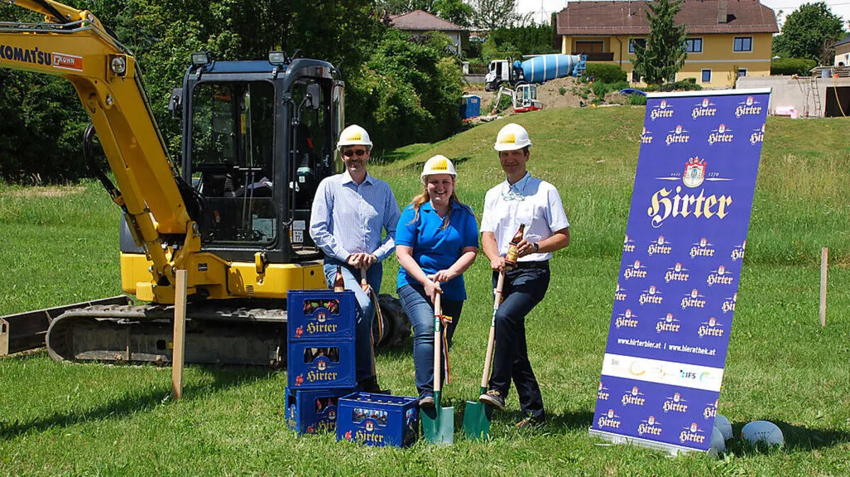 Georg C. Niedersüß (Geschäftsführer Griffnerhaus),  Andrea Ebner, Klaus Möller (Geschäftsführer Brauerei Hirt)