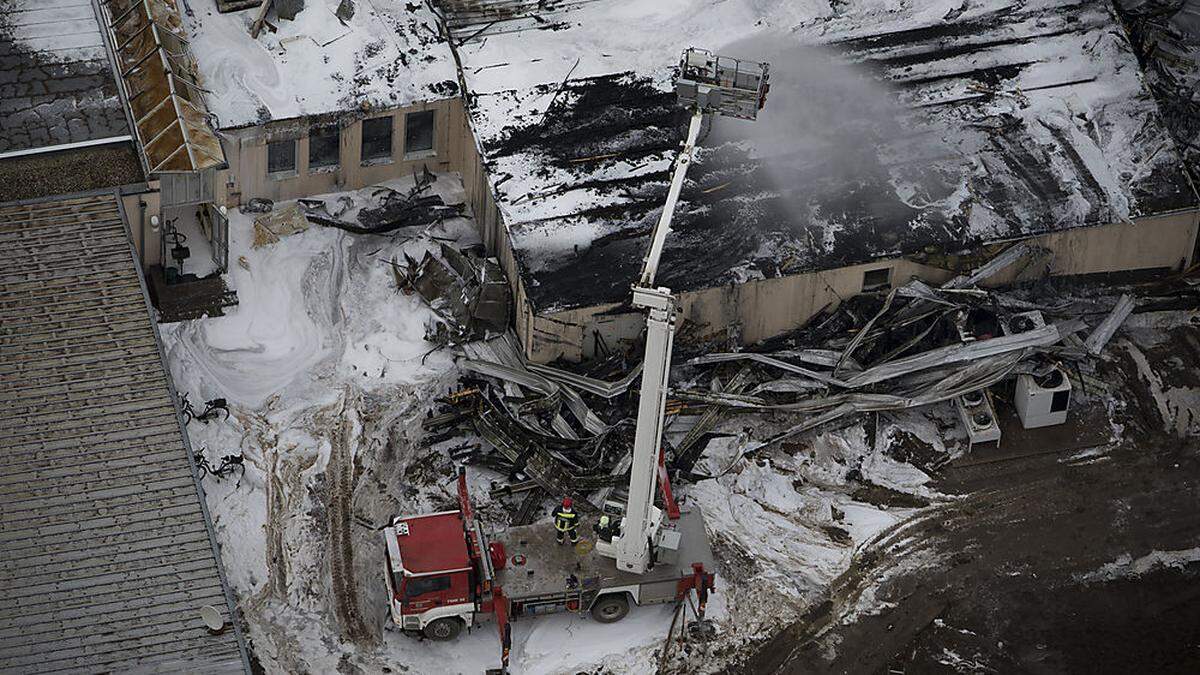 Die Gasstation Baumgarten (NÖ) nach der folgenschweren Explosion im Dezember 2017