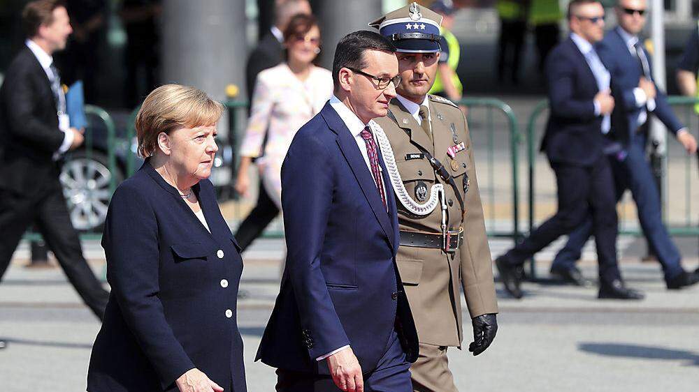Angela Merkel und Polens Regierungschef Mateusz Morawiecki
