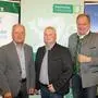 Kammerobmann Werner Preßler, Bauernbund-Bezirksobmann Markus Kollmann und ÖVP-Bezirksparteiobmann Erwin Dirnberger