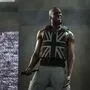 Stormzy mit der Weste beim Glastonbury-Festival