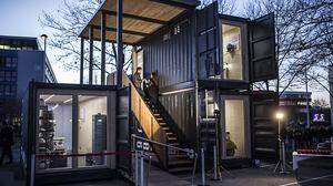 Architektur, die am FH-Standort in Villach für Aufsehen sorgt: Büros für Gründer in Containern