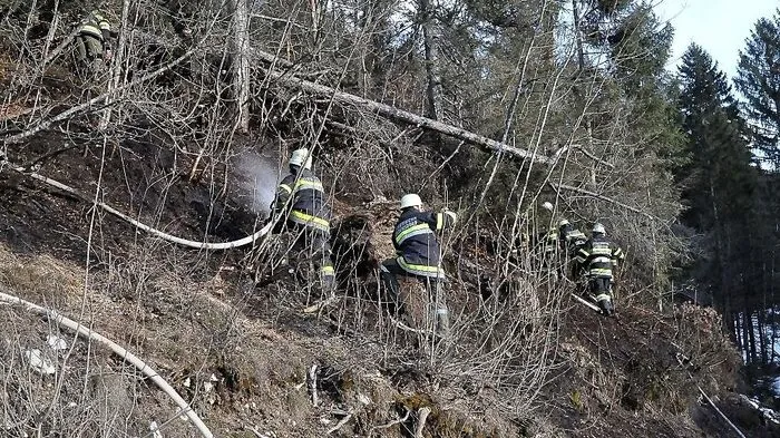 Die Feuerwehrkameraden konnten den Brand rasch unter Kontrolle bringen