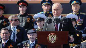 Putin bei seiner Rede anlässlich der Militärparade zum 78. Jahrestag des Sieges über Nazi-Deutschland