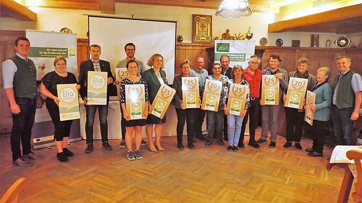 Biobauern aus dem Gebiet des ehemaligen Bezirkes Knittelfeld wurden geehrt