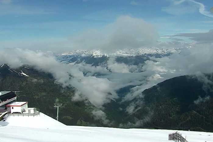 Schneefall gab es auch auf dem Goldeck