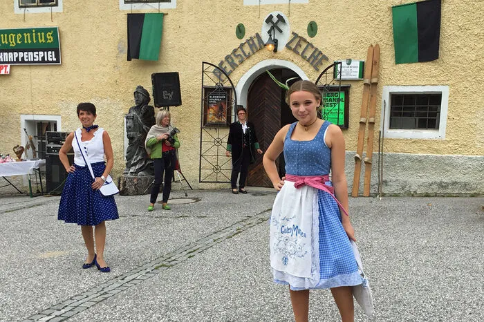 Für eine Modeschau wurde der Perschaplatz zum Laufsteg.