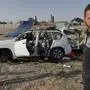 Der angegriffene Toyota der NGO World Central Kitchen
