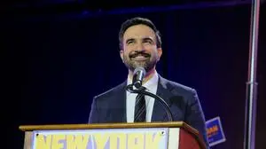 New York NY: October 26: New York State Assemblyman Zohran Mamdani, the Democratic Party nominee for Mayor of New York, NY, makes remarks at the NYC is Not for Sale Rally at the Forest Hills Stadium in Forest Hills, NY on Sunday, October 26, 2025. Copyright: xKatiexGodowskix