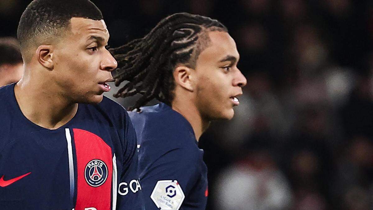 Kylian (links)  und Ethan Mbappe 