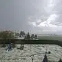 Der Hagel hielt mehrere Minuten lang an