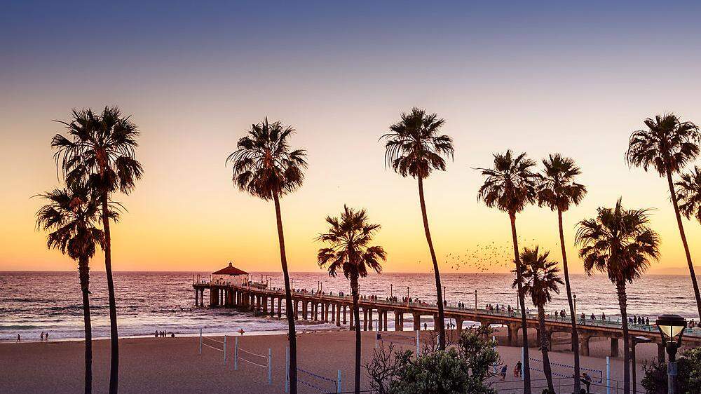 Schöne Kulisse, skurriler Streit in Manhatten Beach nahe Los Angeles