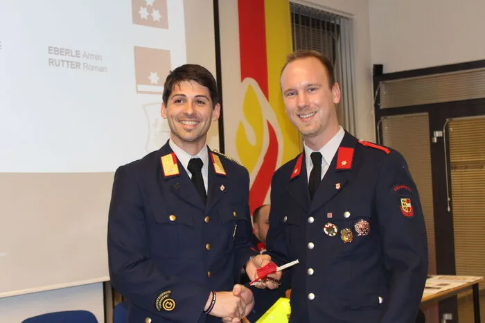 Kommandant Rahman Ikanovic (links) mit Armin Eberle