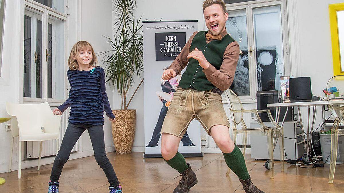 Zwei Profis unter sich: Kerstin aus Öblarn und Willi Gabalier in der Tanzschule Kern-Theissl Gabalier 