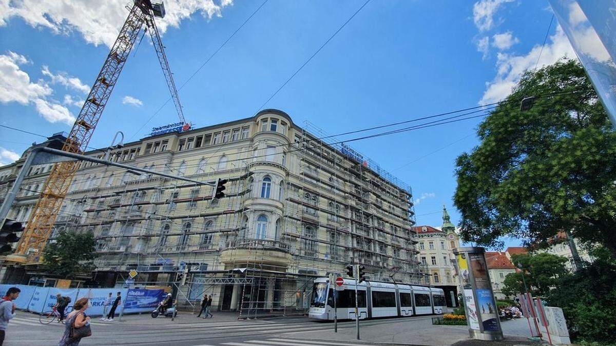 Der Umbau des Gebäudes am Eisernen Tor läuft