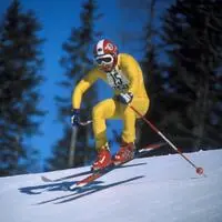 Franz Klammer bei der Olympia-Abfahr 1976, die ihn zur Legende machte