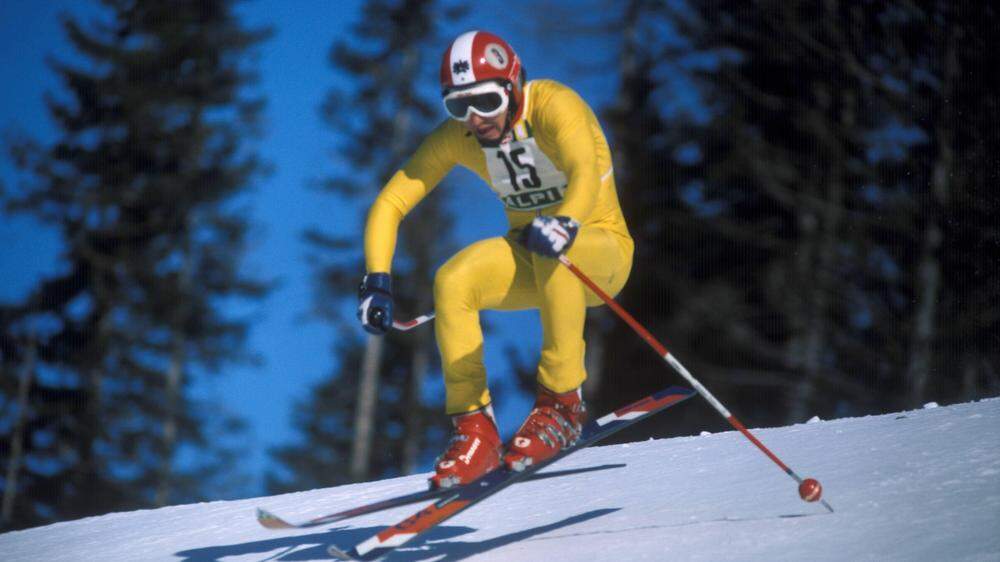 Franz Klammer bei der Olympia-Abfahr 1976, die ihn zur Legende machte