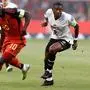 Belgium's forward Romelu Lukaku (L) fights for the ball with Austria's defender David Alaba during the UEFA Euro 2024 group F qualification football match between Belgium and Austria at the King Baudouin Stadium in Brussels, on June 17, 2023. (Photo by KENZO TRIBOUILLARD / AFP)