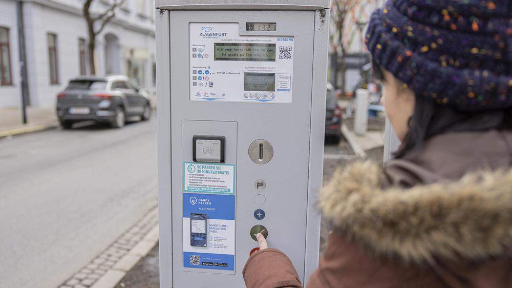 In Klagenfurt werden die Standorte von Parkautomaten angezeigt