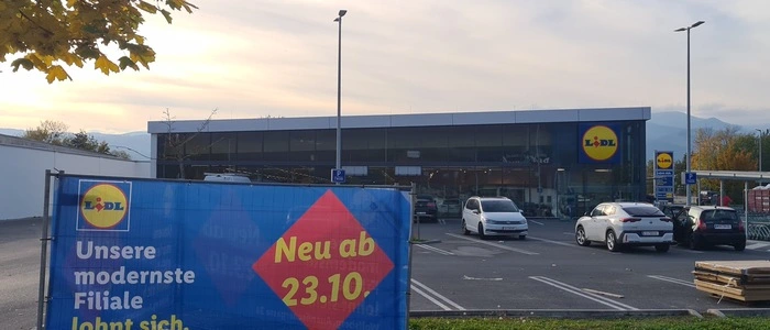 Die Umbauarbeiten laufen beim Lidl an der Südtangente in Wolfsberg