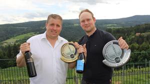 Franz Herbst und Christoph Lackner mit ihren preisgekrönten Sauvignon Blancs