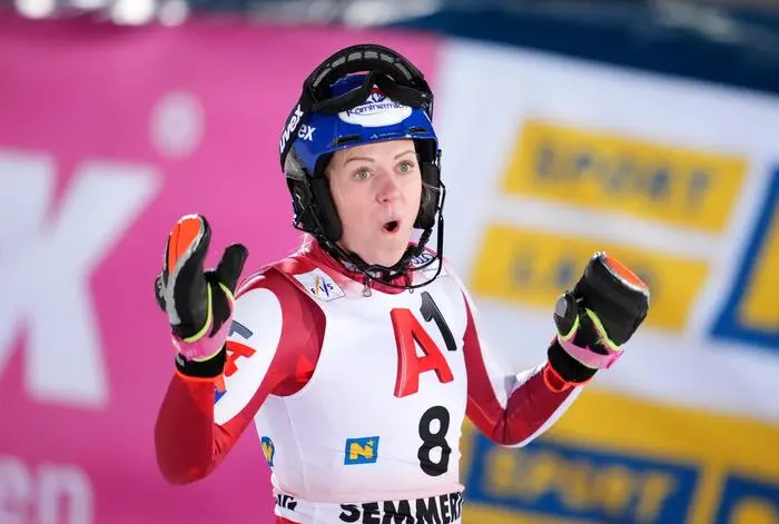 ABD0138_20251228 - SEMMERING - ÖSTERREICH: Katharina Truppe (AUT) während des 2. Durchgangs im Slalom der Frauen am Sonntag, 28. Dezember 2025 am Semmering. - FOTO: APA/GEORG HOCHMUTH